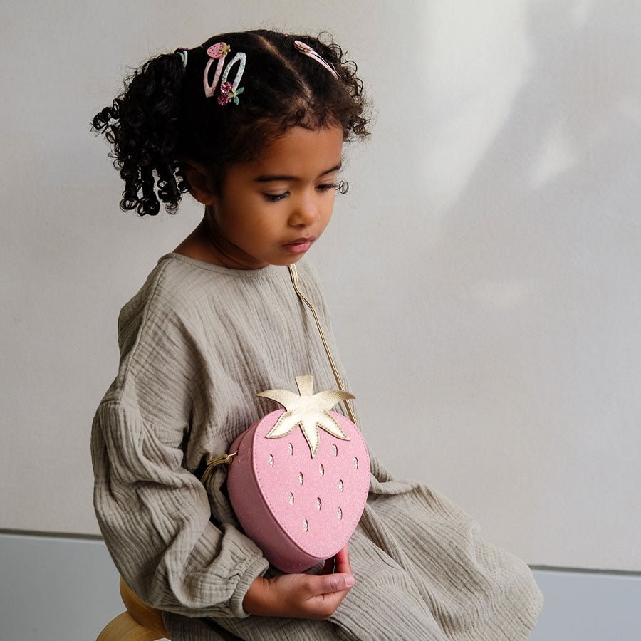 Mimi & Lula Skuldertaske, Mini Strawberry - Spring On The Farm