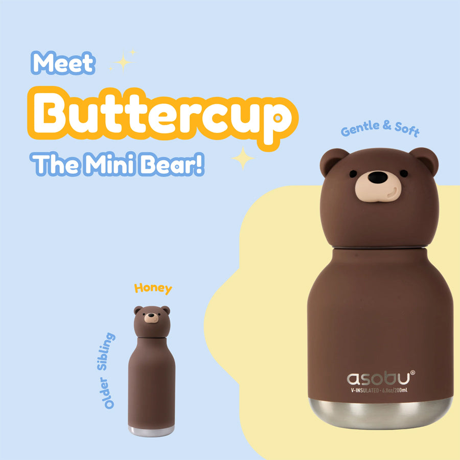 Mini Besties Drikkeflaske Brown Bear