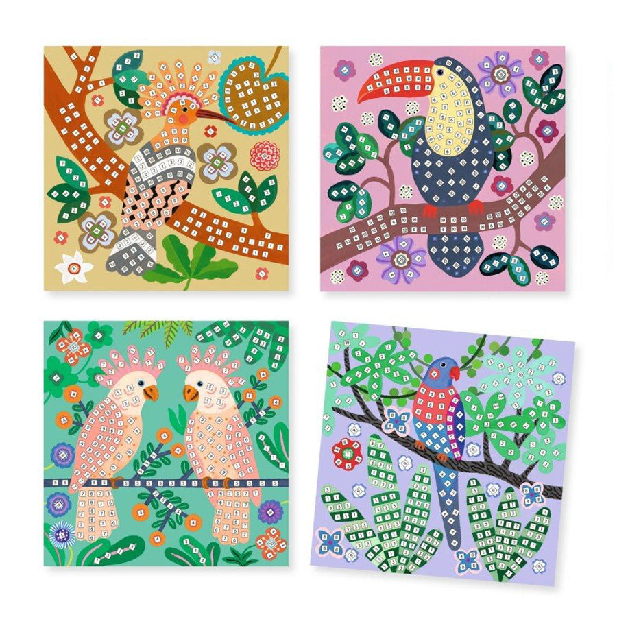 Mosaik med Junglens Fugle