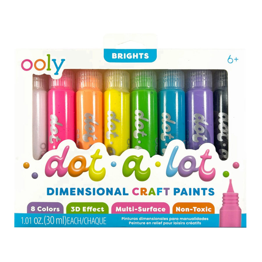 OOLY - 3D Effekt Prikmaling 8 Stk, Dot-a-lot bright