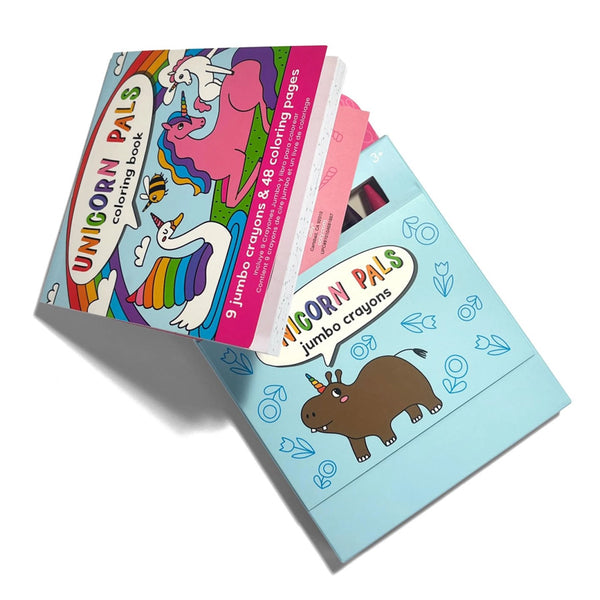 OOLY - Farvekridt Og Malebog, Unicorn Pals - Carry Along