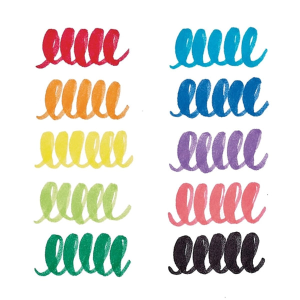 OOLY - Jumbo Penseltusser 10 Stk, Afvaskelige - Big Bright Brush