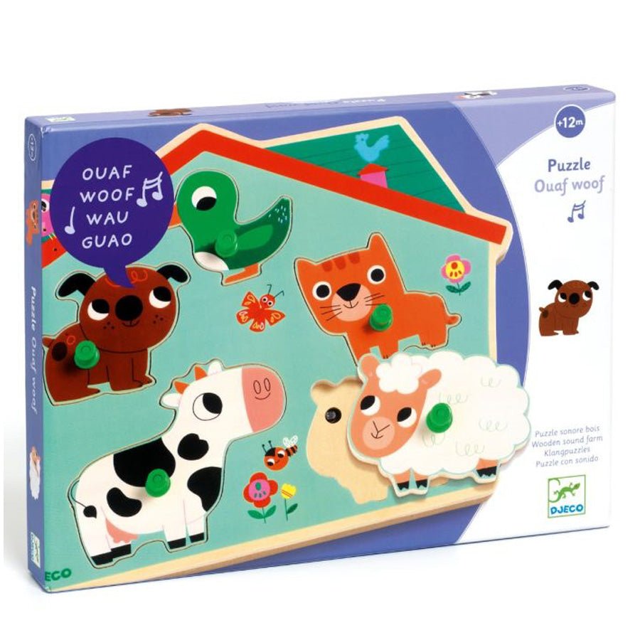 Ouaf Woof Lydpuslespil med Bondegården