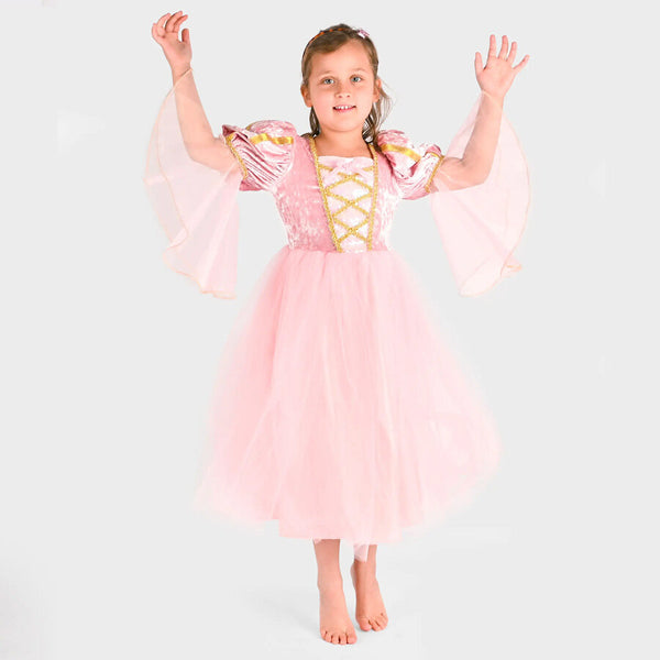 Prinsesse Kjole Pink Med Fletning