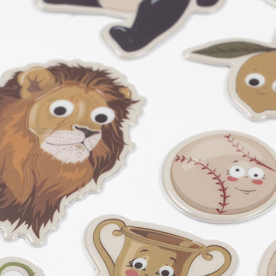 Puffy Stickers med Animals