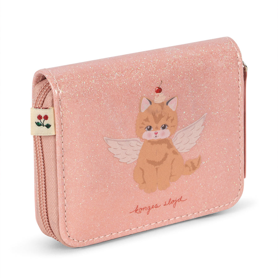 Pung med Kat i Cerise Glitter Pink