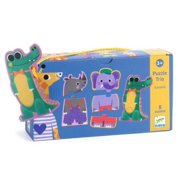 Puzzle Trio med Junglen