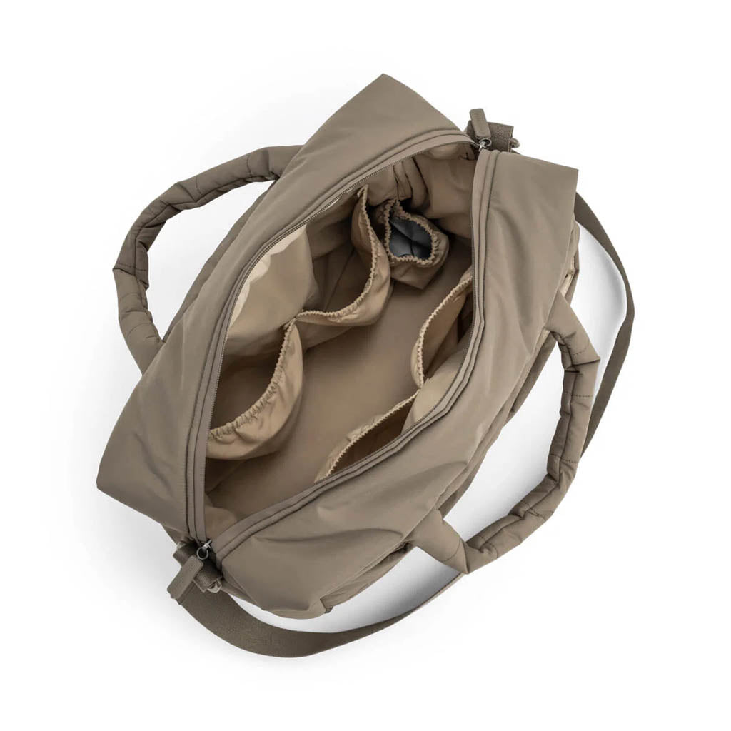 Quiltet Pusletaske i Taupe