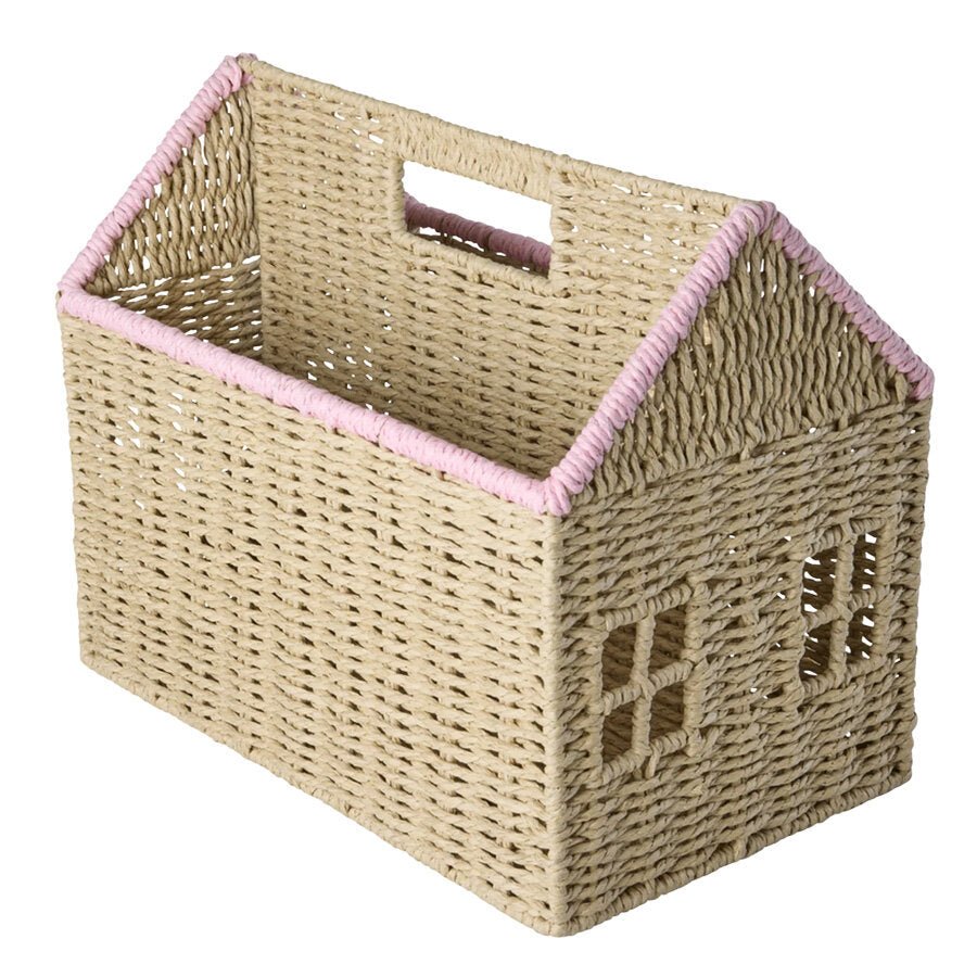 Rice opbevaringshus til bøger, pink