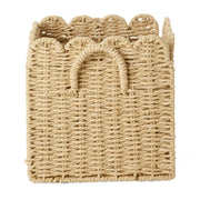 Rice opbevaringskurv med bølget kant, 20 x 20 cm