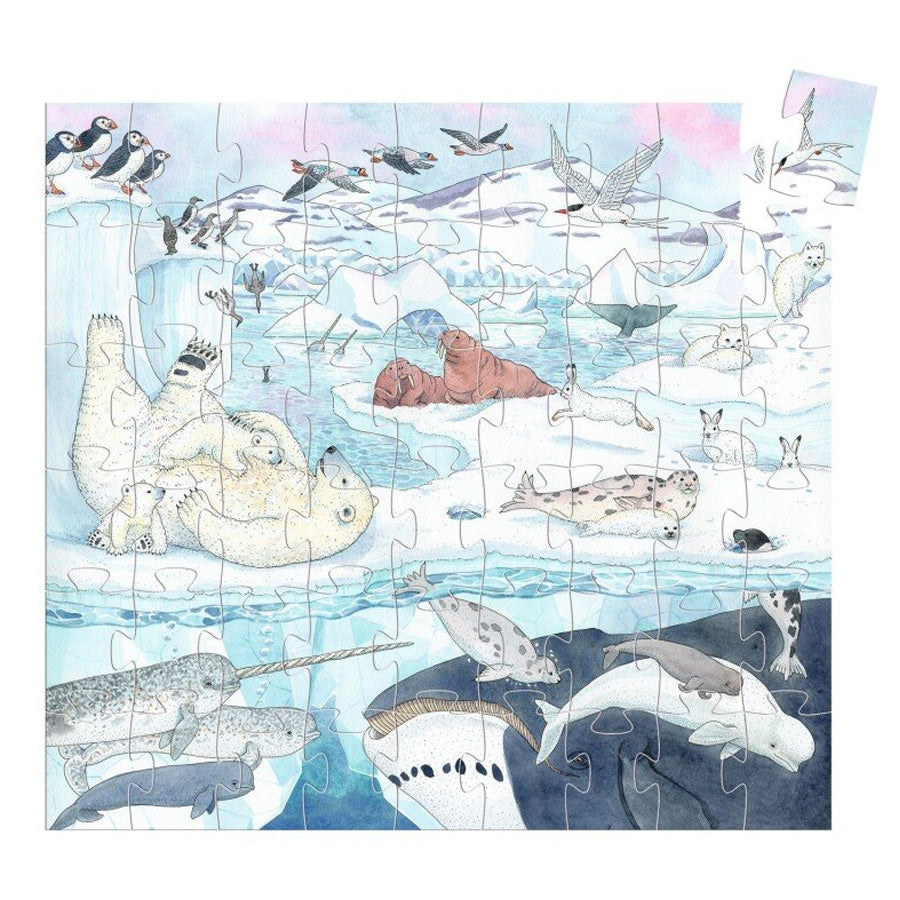 Silhuet Puslespil med Polar (54 Brikker)