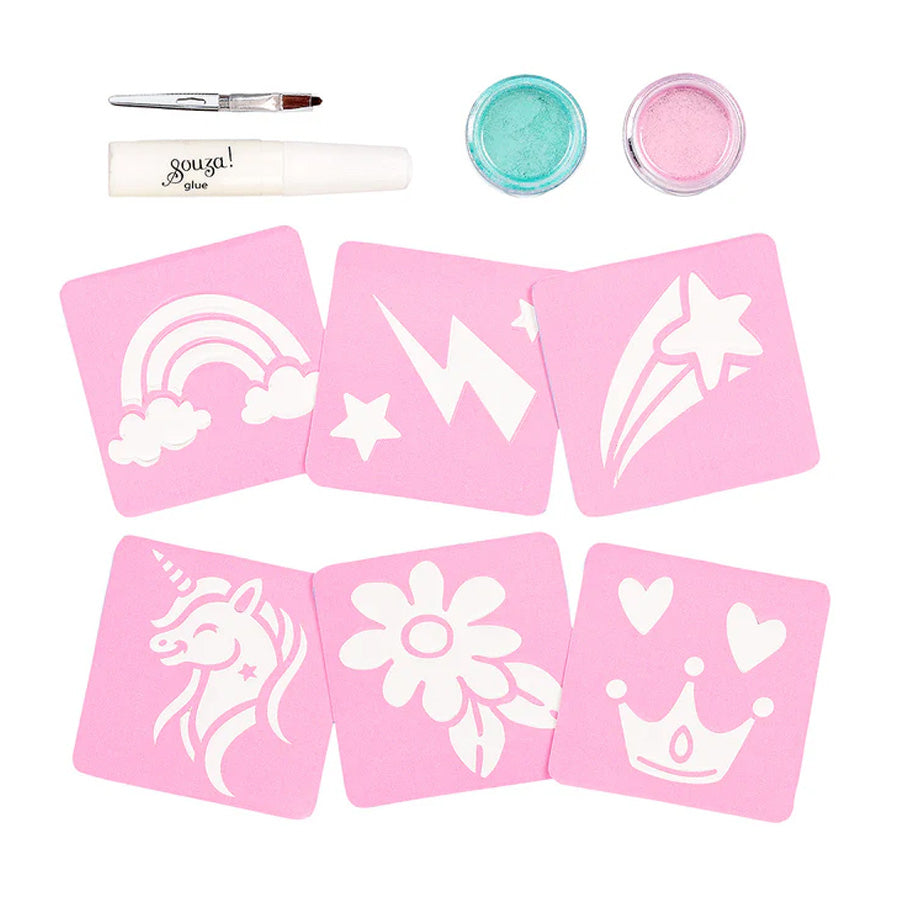 Souza Glitter Tatoveringssæt, Unicorn