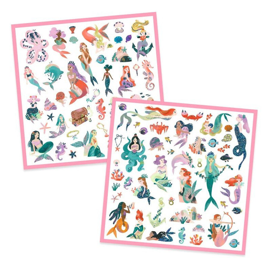 Klistermærker med Havfruer i Metallisk Effekt