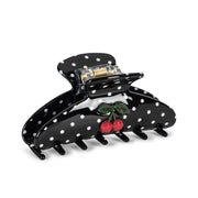 Stor Hårklemme i Cherry Dot