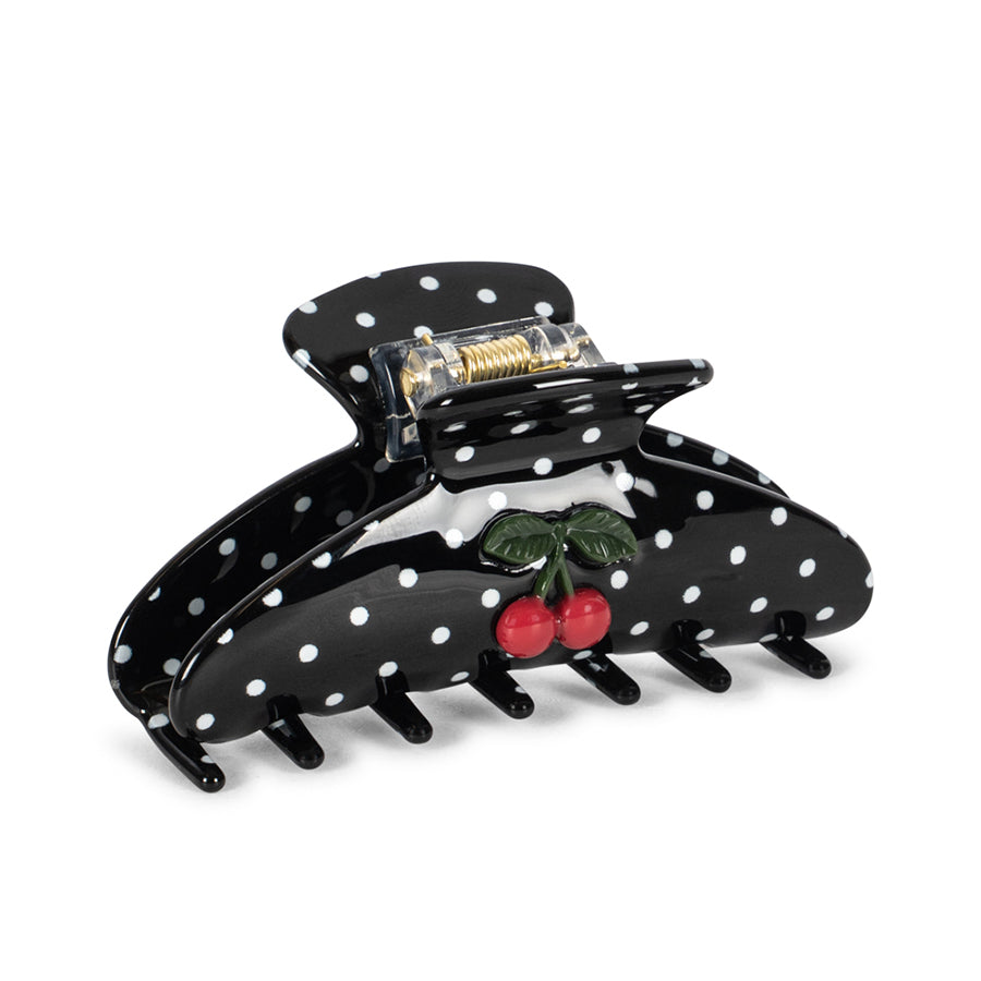 Stor Hårklemme i Cherry Dot