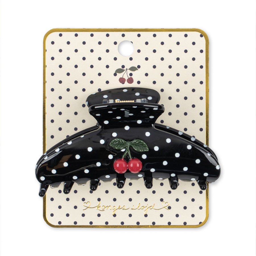 Stor Hårklemme i Cherry Dot