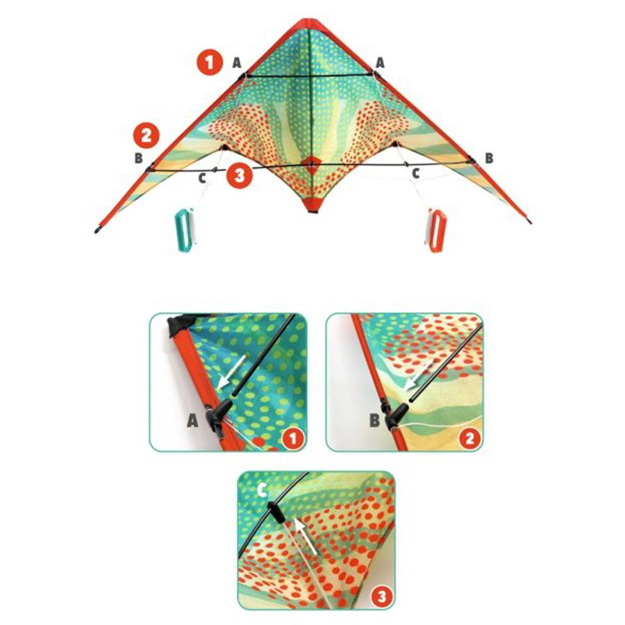 Styrbar Drage i Red Dots