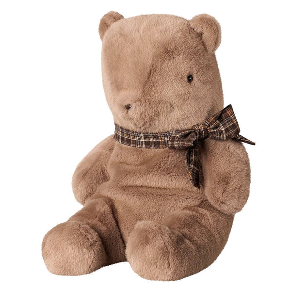 Teddy Plush Bamse Mørk Mellembrun (stor)