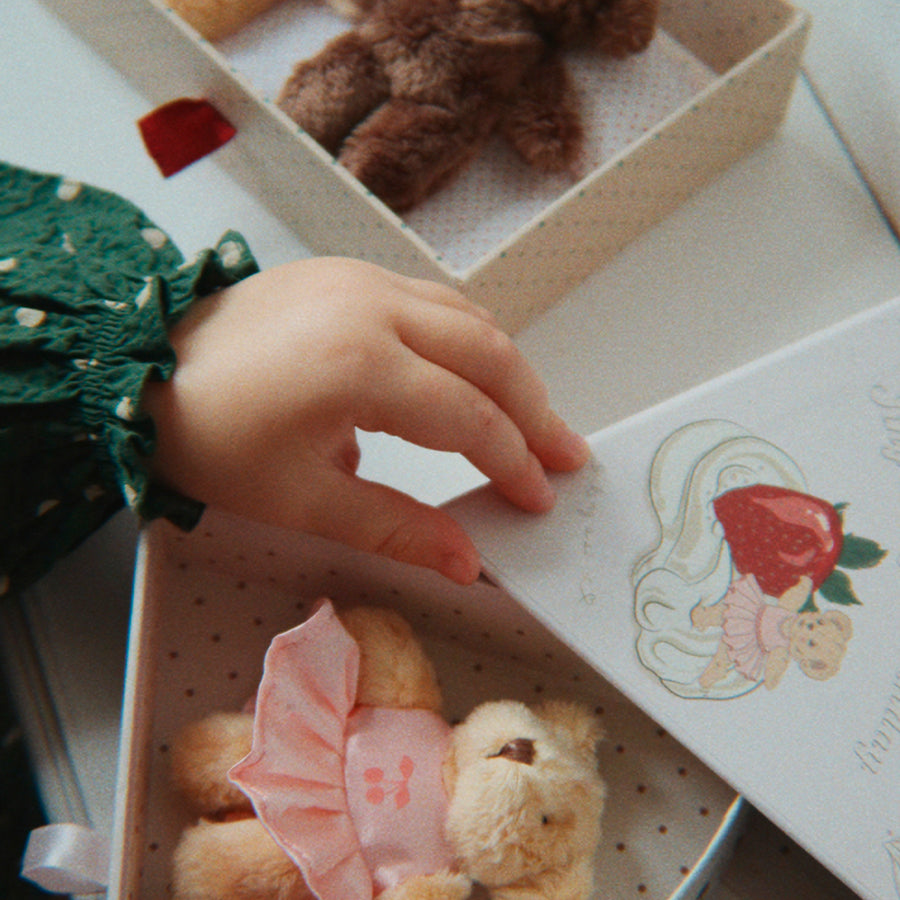 Tiny Teddy Bedste Venner i Green Stripe