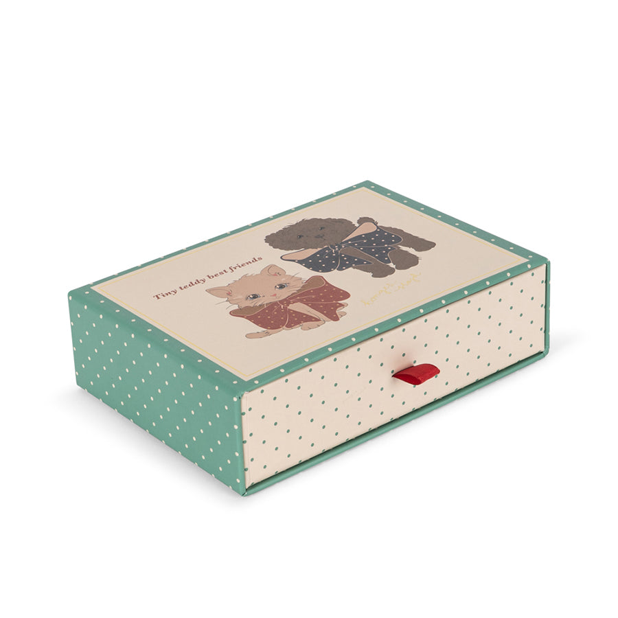 Tiny Teddy Bedste Venner i Green Stripe