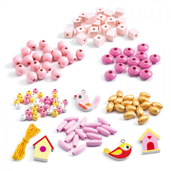 Træperler med Fugle