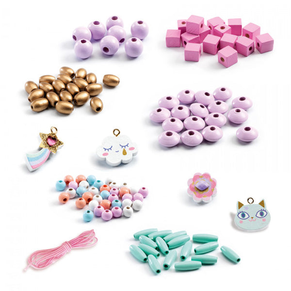 Træperler med Regnbue