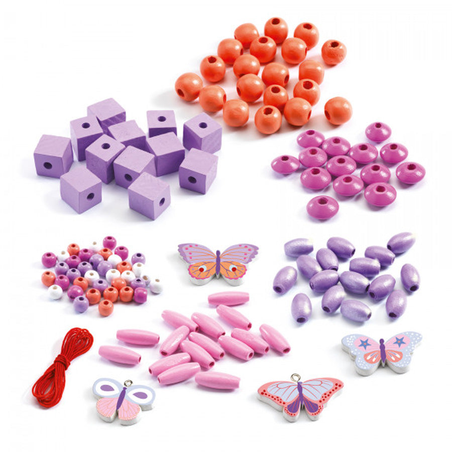 Træperler med Sommerfugle