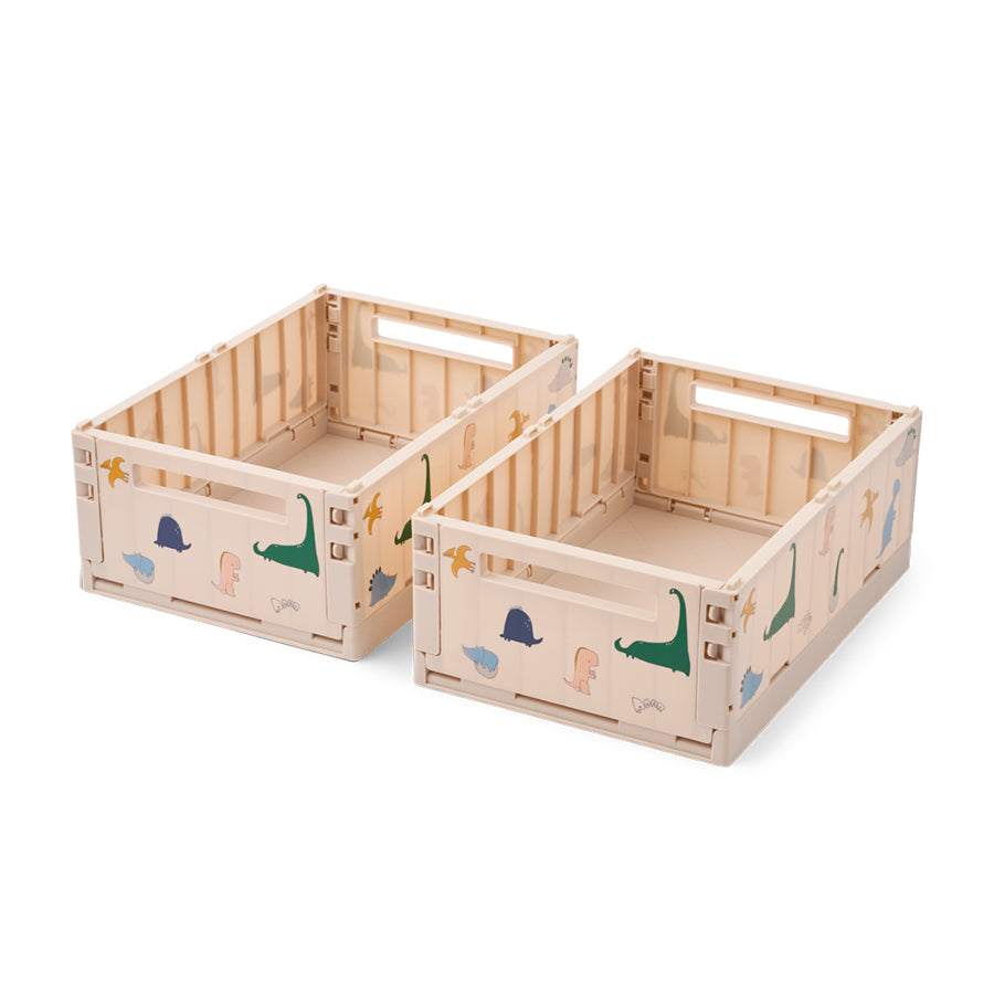 Weston 2-Pak Opbevaringsboks i Dino Roar/Sandy (Medium)