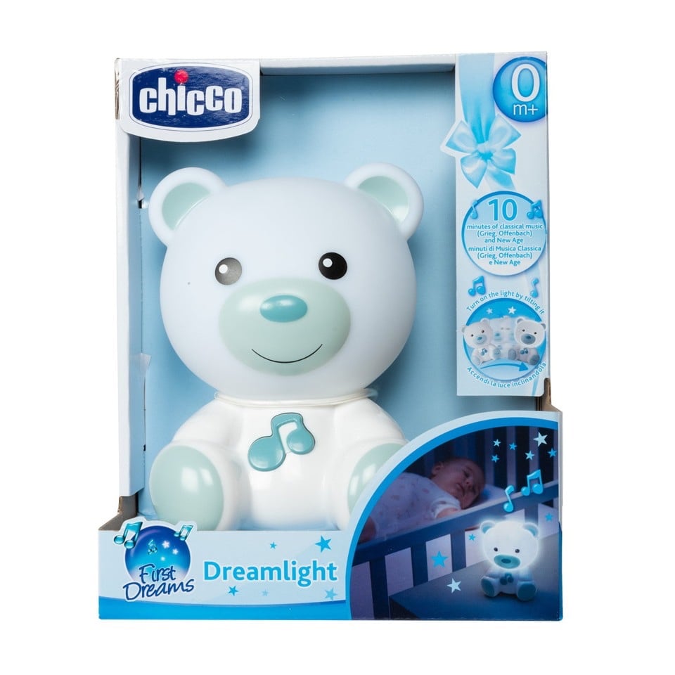 Natlampe med Lyd og Lys i Blå fra Chicco