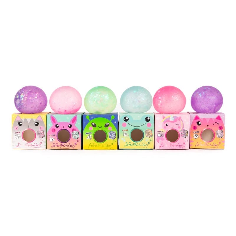 Glitterally Amazing Squishy Balls asst. fra Great Pretenders