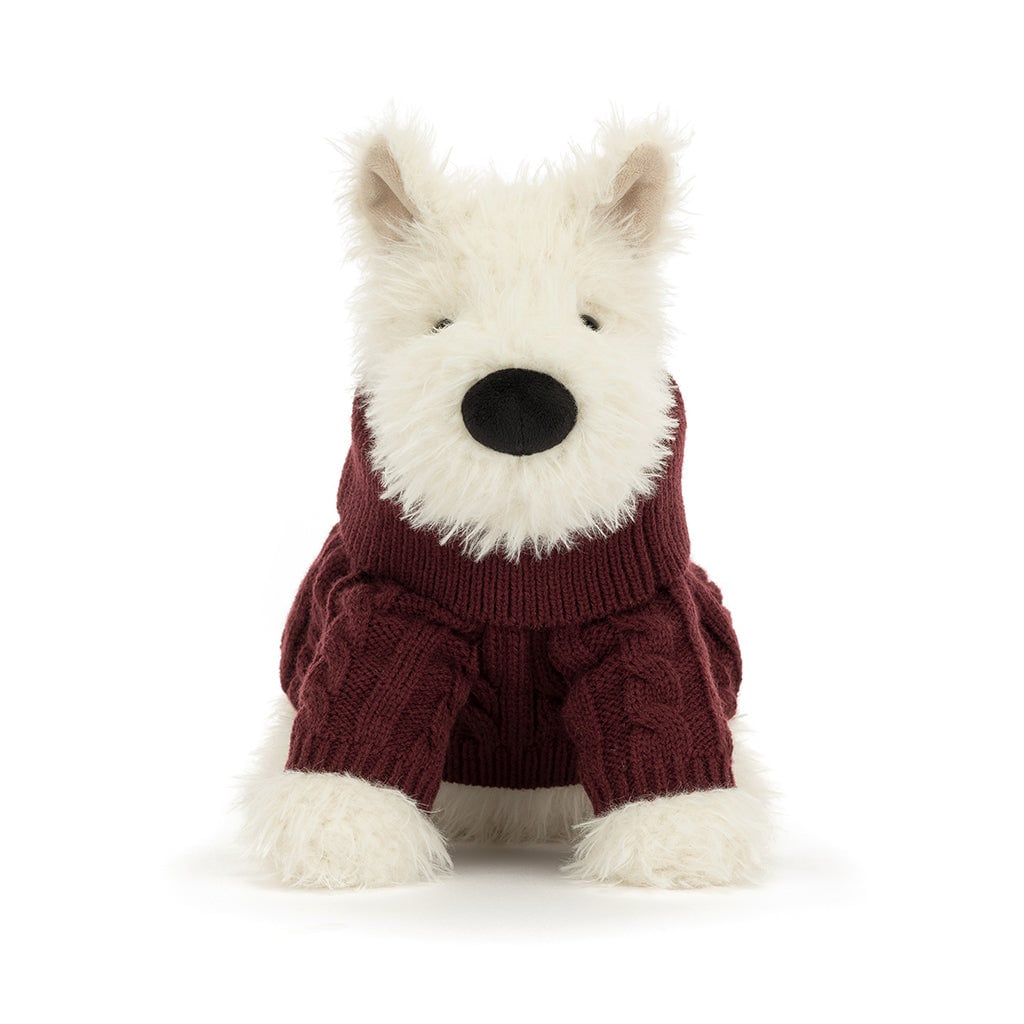 Munro Scottie Dog i Vinterstrik fra Jellycat