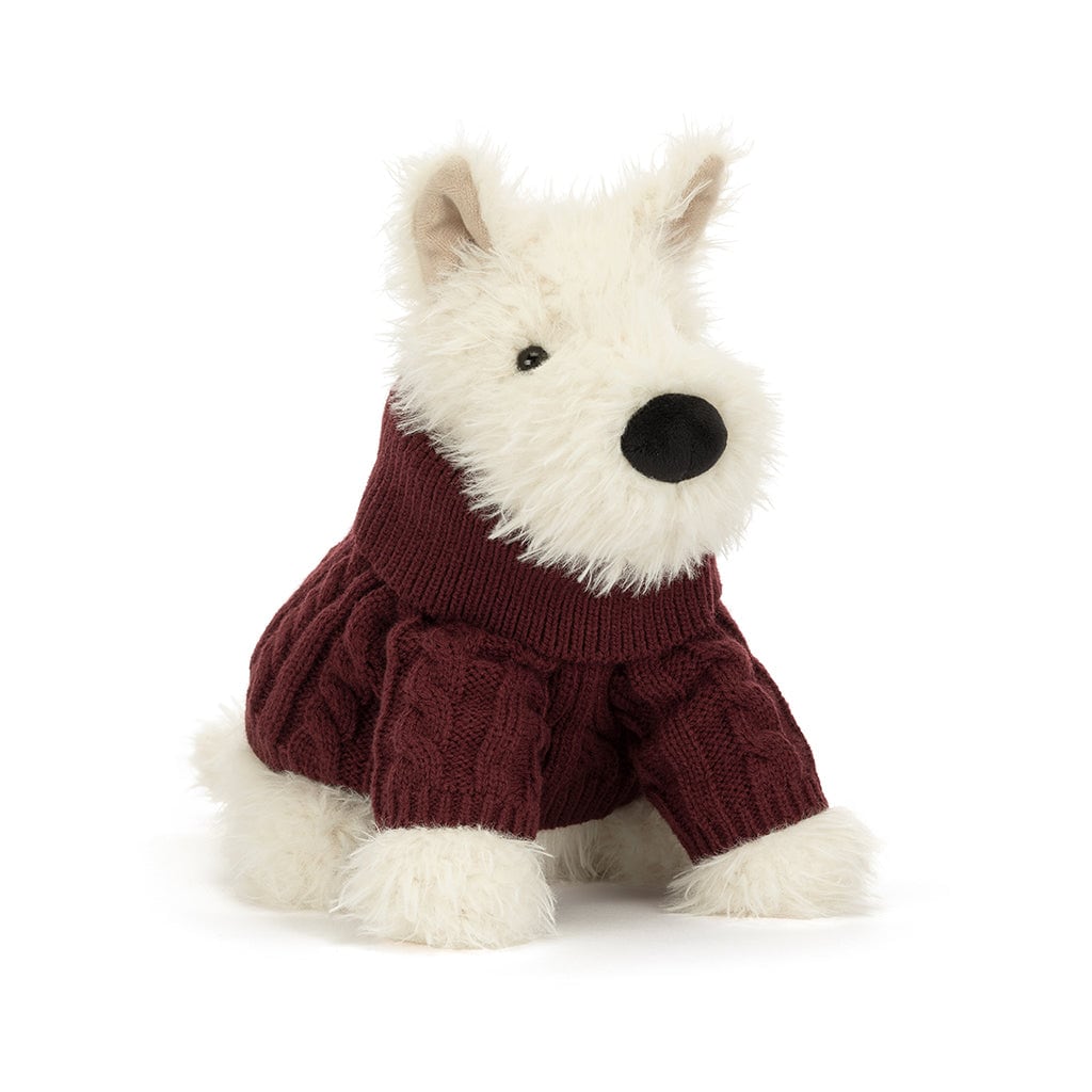 Munro Scottie Dog i Vinterstrik fra Jellycat