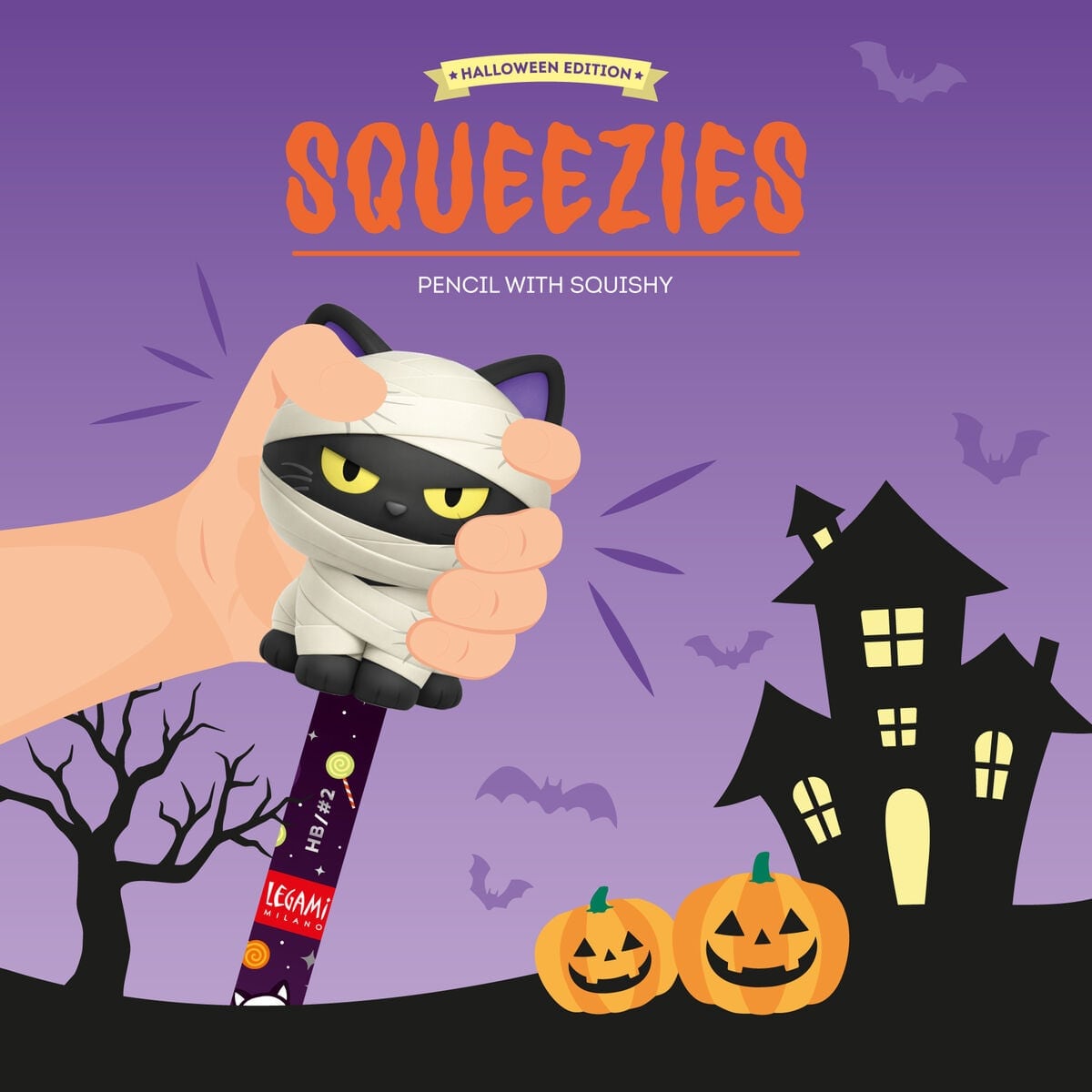 Squeezies Blyant i Kitty Mummy fra Legami
