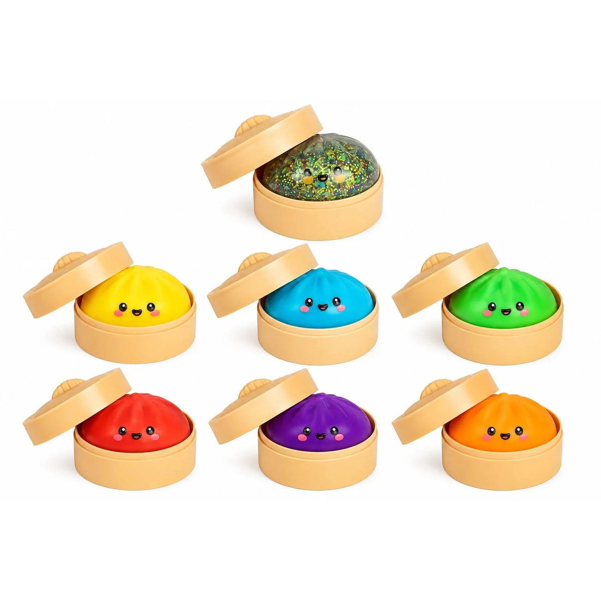 Dumplings Rainbow Glitter Flere asst. (10 cm)