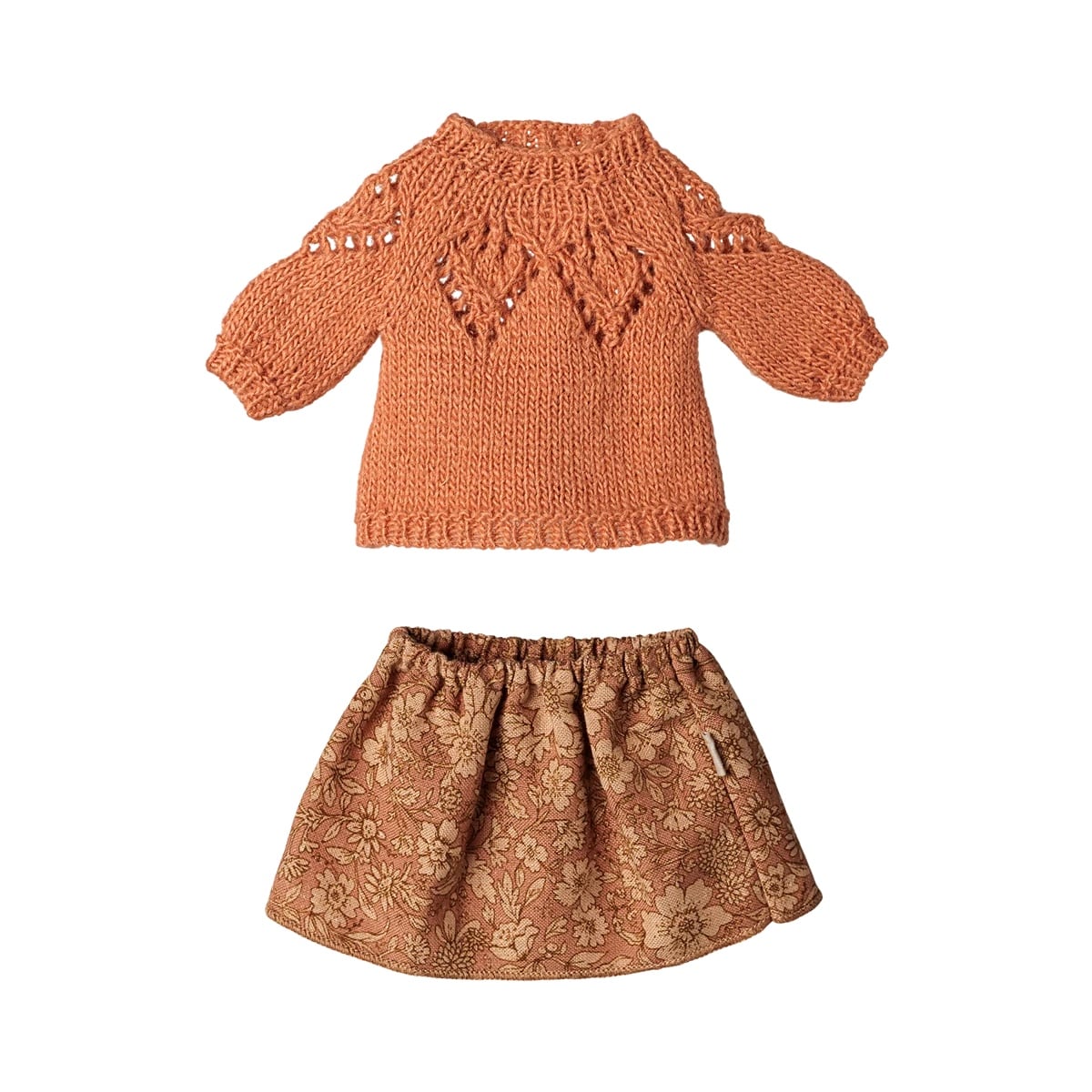 Nederdel Og Strikket Sweater Mus (medium)