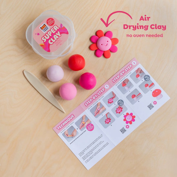 Super Clay i Sunset Pink/Rød